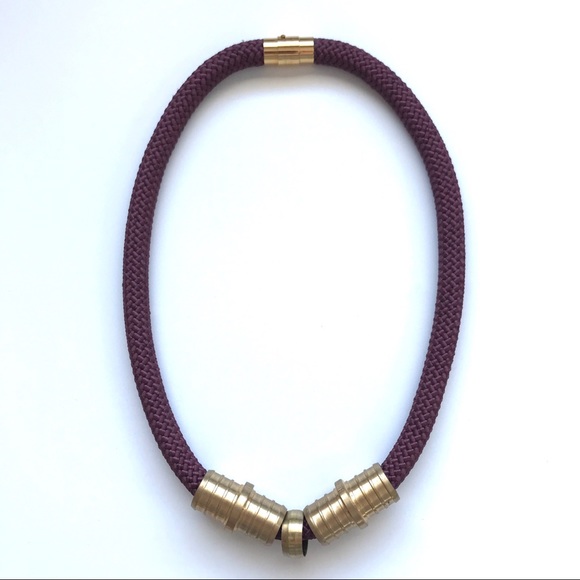 Burgundy rope necklace - multiple ways to wear it - Picture 1 of 10